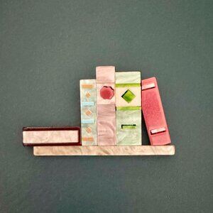Book Shelf Acrylic Brooch Pin